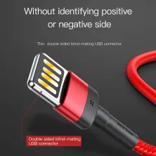 Кабель Baseus Cafule Cable Special Edition USB to Lightning 2.4A 1m Чорно-Червоний