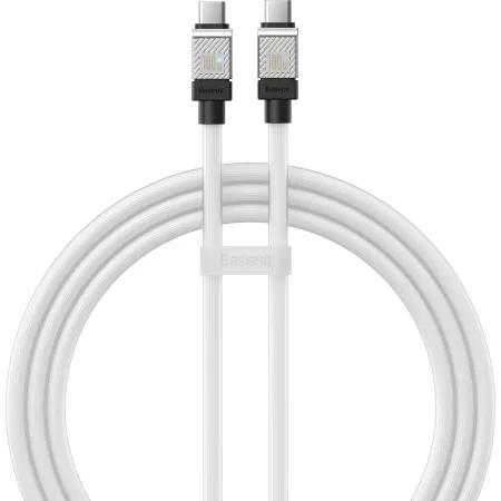 Кабель Baseus CoolPlay Series Fast Charging Data Cable Type-C to Type-C 100W 20V 5A 1m Білий
