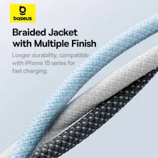 Кабель Baseus Dynamic 3 Series Fast Charging Data Cable Type-C to Type-C 100W 20V 5A 2m Чорний