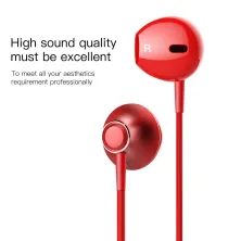 Наушники Baseus Encok H06 lateral in-ear Wire Earphone Червоний
