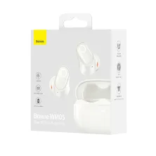 Бездротові Bluetooth навушники Baseus Bowie WM05 з функцією шумозаглушення ANC Білий