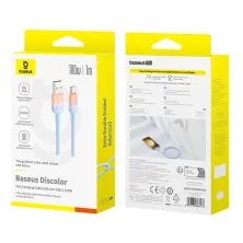 Кабель Baseus Discolor Series Fast Charging Data Cable USB to Type-C 100W 20V 5A 1m Блакитний
