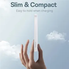 УМБ Baseus Magnetic Mini Wireless Fast Charge 2in1 5000mAh 20W 2.4A QC3.0+PD3.0 з Бездротовою зарядкою Qi 15W Білий