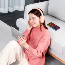 Беспроводные Bluetooth наушники Baseus Encok D02 Pro Розовый