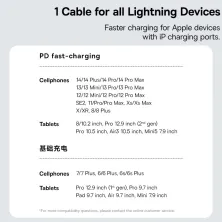 Кабель Baseus Gem Series Fast Charging Data Cable Type-C to Lightning PD 20W 1m Білий