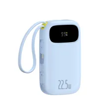 УМБ Baseus EnerFill FC31 Qpow3 Dual-Cable 20000mAh 22.5W с технологией QC3.0+PD3.0 и iP 20W+Type-C 22.5W кабелем Голубой