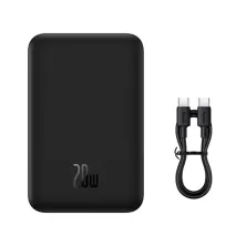УМБ Baseus Magnetic Mini Wireless Fast Charge 2in1 20000mAh 20W 3A QC3.0+PD3.0 з Бездротовою зарядкою Qi 15W Чорний