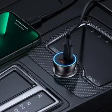 Автомобільний зарядний пристрій Baseus Golden Contactor Pro Dual Quick Charger Car Charger 40W 2Type-C Сірий