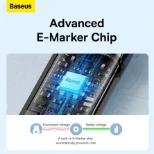 Кабель Baseus Tungsten Gold Fast Charging Data Cable Type-C to Type-C 240W 3m Чорний