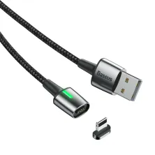 Кабель Baseus Zinc Magnetic Fast Charging Data Cable USB to Lightning 2.4A 1m Черный