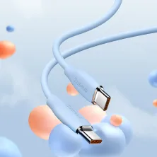 Кабель Baseus Jelly Liquid Silica Gel Fast Charging Data Cable Type-C to Type-C 100W 20V 5A 2m Синий