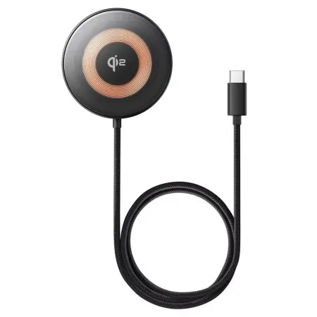Бездротовий зарядний пристрій Baseus Simple Mini4 Magnetic с функцией MagSafe и Qi2 15W Прозорий