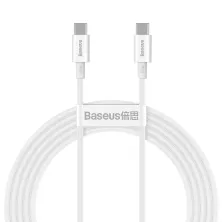 Кабель Baseus Superior Series Fast Charging Data Cable Type-C to Type-C 100W 20V 5A 2m Білий