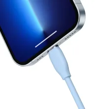 Кабель Baseus Jelly Liquid Silica Gel Fast Charging Data Cable Type-C to Lightning PD 20W 2m Блакитний