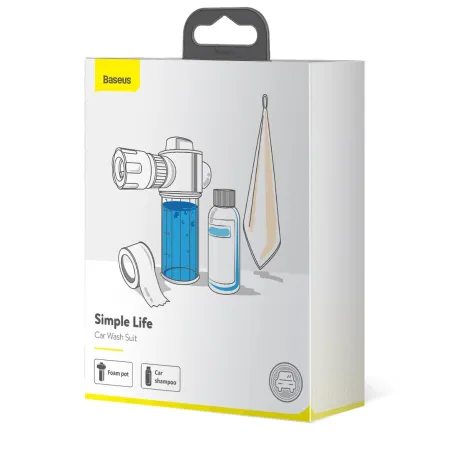 Набор для мойки автомобиля для минимойка Baseus Simple Life Car Wash Spray Nozzle Черный
