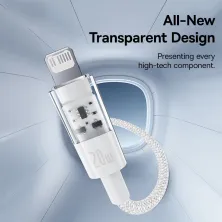 Кабель Baseus Gem Series Fast Charging Data Cable Type-C to Lightning PD 20W 2m Білий