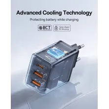 Мережевий зарядний пристрій Baseus Cube Fast Charger QC3.0+PD3.0 30W 2USB+Type-C 3A Чорний