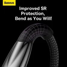 Кабель Baseus Glimmer Series Fast Charging Data Cable USB to Type-C 100W 20V 5A 2m Чорний