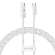 Кабель Baseus Gem Series Fast Charging Data Cable Type-C to Type-C 100W 20V 5A 1m Белый