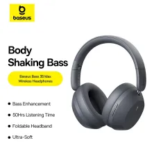 Бездротові навушники Bluetooth Baseus Bass 35 Max Wireless Headphone Сірий