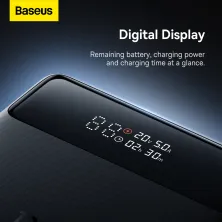 УМБ Baseus Blade Power Digital Display HD Edition 20000mAh 100W 6A с технологией QC3.0+PD3.0 + кабель Type-C to Type-C 100W 20V/5A 1м Черный