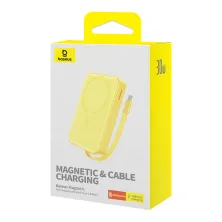 УМБ Baseus Magnetic Mini Wireless Fast Charge 10000mAh 30W 3A QC3.0+PD3.0 з функцією MagSafe та Qi 15W і Type-C 30W кабелем Жовтий