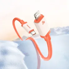 Кабель Baseus 0℃ Series Fast Charging Data Cable Type-C to Lightning PD 20W 1m Помаранчевий