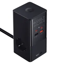 Сетевое зарядное устройство Baseus PowerCombo Tower PowerStrip 100W 2AC+2USB+2Type-C 5A Черный