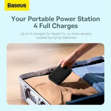 УМБ Baseus Magnetic Mini Wireless Fast Charge 2in1 20000mAh 20W 3A QC3.0+PD3.0 з Бездротовою зарядкою Qi 15W Чорний