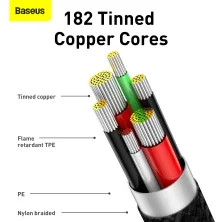 Кабель Baseus Legend Series Fast Charging Data Cable USB to Type-C 66W 11V 6A 1m Чорний
