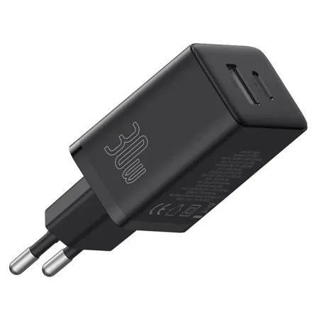 Сетевое зарядное устройство Baseus Cube Fast Charger QC3.0+PD3.0 30W USB+Type-C 3A Черный