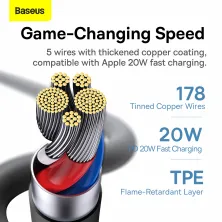 Кабель Baseus Jelly Liquid Silica Gel Fast Charging Data Cable Type-C to Lightning PD 20W 1.2m Чорний