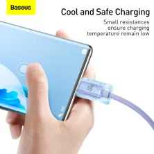 Кабель Baseus Crystal Shine Series Fast Charging Data Cable USB to Type-C 100W 20V 5A 1.2m Фіолетовий