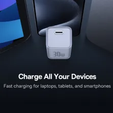 Сетевое зарядное устройство Baseus GaN5S Fast Charger 1C PD3.0 30W Type-C 3A Белый