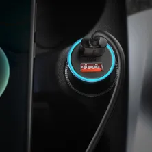 Автомобильное зарядное устройство Baseus Golden Contactor Max Dual Fast Charger Car Charger 60W 2USB Голубой