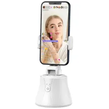 Смарт тримач для смартфона одновісний стабілізатор Baseus 360°AI Following Shot Tripod Head Білий