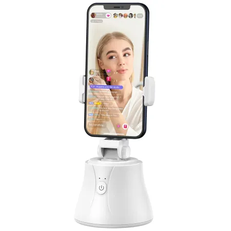 Смарт тримач для смартфона одновісний стабілізатор Baseus 360°AI Following Shot Tripod Head Білий