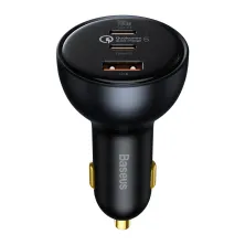 Автомобильное зарядное устройство Baseus Qualcomm QC 5 Technology Multi-Port Fast Charge Car Charger 160W USB+2Type-C + Кабель Type-C to Type-C 100W 1м Серый