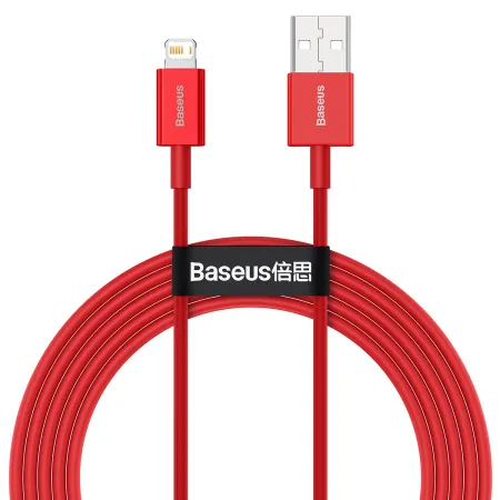 Кабель Baseus Superior Series Fast Charging Data Cable USB to Lightning 2.4A 2m Червоний