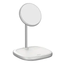 Бездротовий зарядний пристрій Baseus Swan Magnetic з функцією MagSafe і Qi 15W Білий