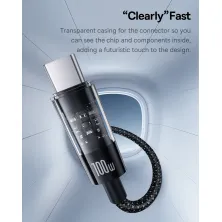Кабель Baseus Gem Series Fast Charging Data Cable USB to Type-C 100W 20V 5A 1m Чорний