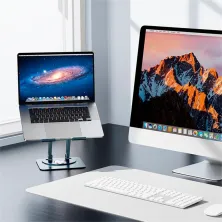 Підставка для ноутбука Baseus UltraStable Pro Series Rotatable and Foldable Laptop Stand на 2 шарнірах обертання 360° Сірий