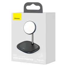 Бездротовий зарядний пристрій Baseus Swan Magnetic з функцією MagSafe і Qi 15W Чорний