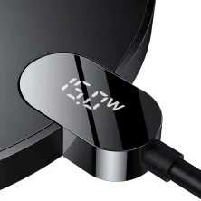Бездротовий зарядний пристрій Baseus LED Display Gen 2 Wireless Charger с технологией Qi 15W Чорний