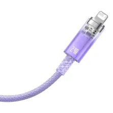 Кабель Baseus Explorer Series with Smart Temperature Control Fast Charging Data Cable USB to Lightning 2.4A 1m Фиолетовый