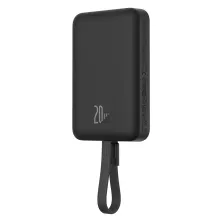 УМБ Baseus Magnetic Mini Wireless Fast Charge 10000mAh 20W 2.4A QC3.0+PD3.0 з функцією MagSafe та Qi 15W і iP 20W кабелем Чорний