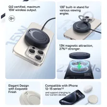 Бездротовий зарядний пристрій Baseus Simple Mini4 Magnetic з функцією MagSafe і Qi2 15W Чорний