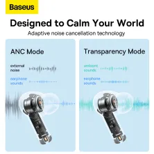 Бездротові Bluetooth навушники Baseus Bowie M2+ з функцією шумозаглушення ANC Чорний