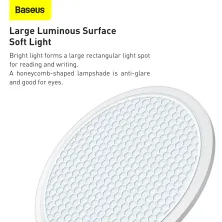 Настольная лампа Baseus LED Smart Eye Series Full Spectrum Double Light Source AAA Reading and Writing Desk Lamp CN Version Белый