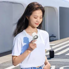 Вентилятор портативный Baseus Flyer Turbine Handheld Fan с аккумулятором 4000 мАч функцией павербанка и встроенным Type-C кабелем Белый